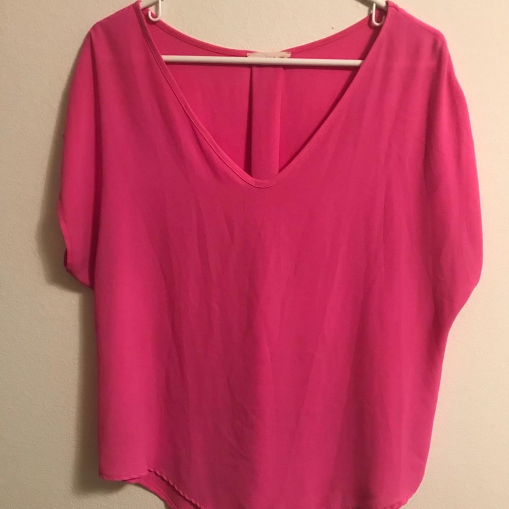 FINAL PRICE 💕☀️Lush Pink Sheer Blouse Nordstrom’s